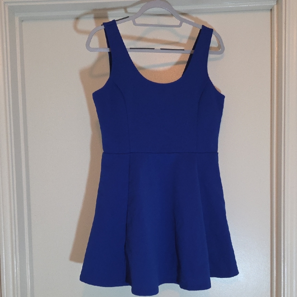 Divided Blue Mini Dress